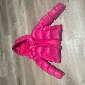 Polo Ralph Lauren Pink  Puffer Jacket Coat -Size 8/10 Zipper w/Buttons